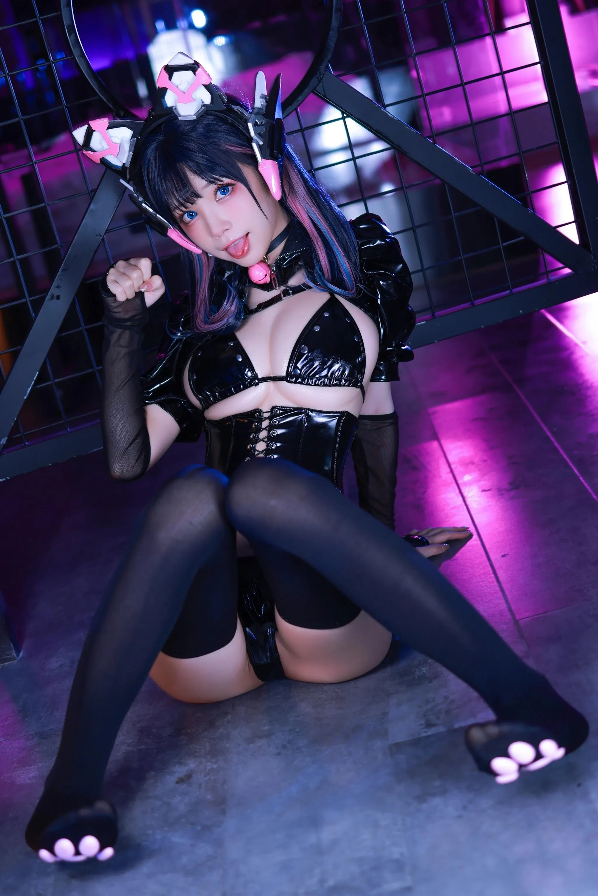 水淼Aqua – NO.95 猫咪女郎-粉红猫猫 [65P]插图6